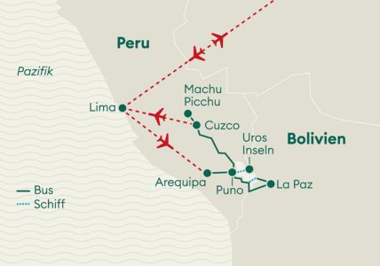 Karte Peru-Bolivien